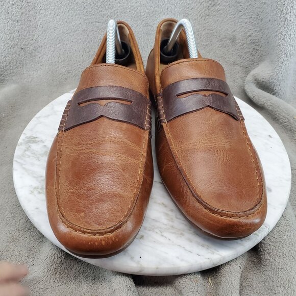 Born Shoes Mens Size 10 Brown Leather Andes Driving Moccasins - Picture 3 of 12